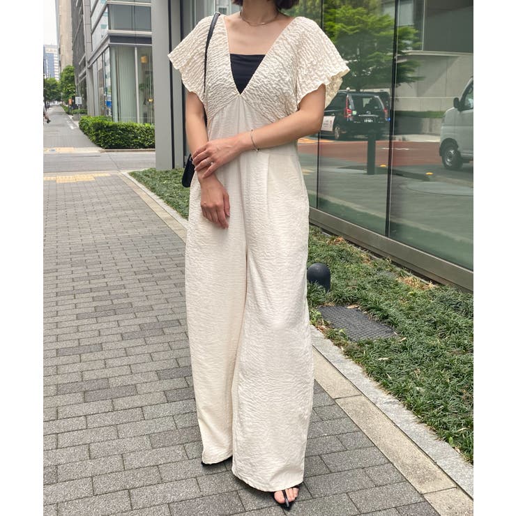 【M～LLサイズ展開】バックリボンシャーリングサロペット | RANAN | 詳細画像4 