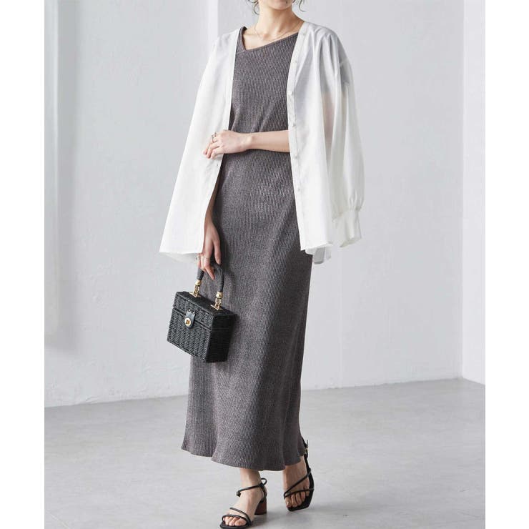 アシメネックハーフスリーブリブワンピ | RANAN | 詳細画像16 