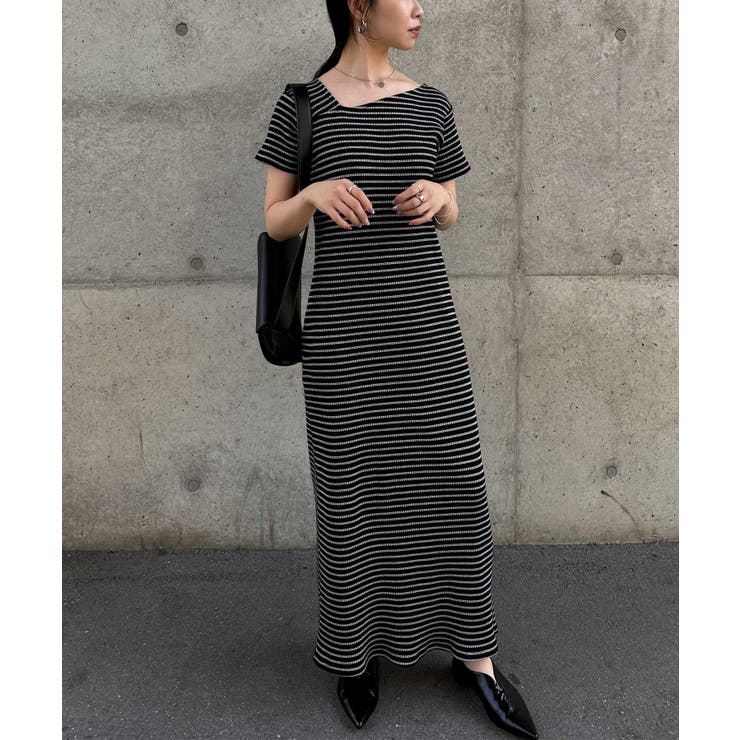 アシメネックハーフスリーブリブワンピ | RANAN | 詳細画像17 