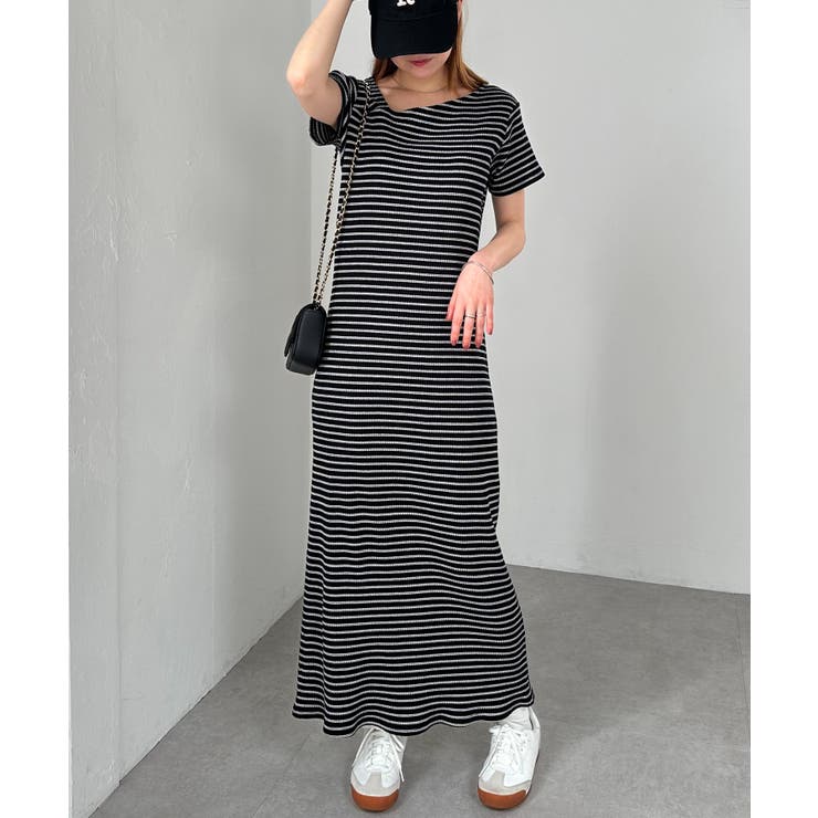 アシメネックハーフスリーブリブワンピ | RANAN | 詳細画像20 