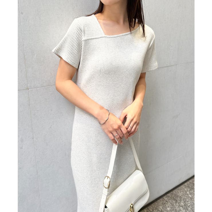 アシメネックハーフスリーブリブワンピ | RANAN | 詳細画像26 