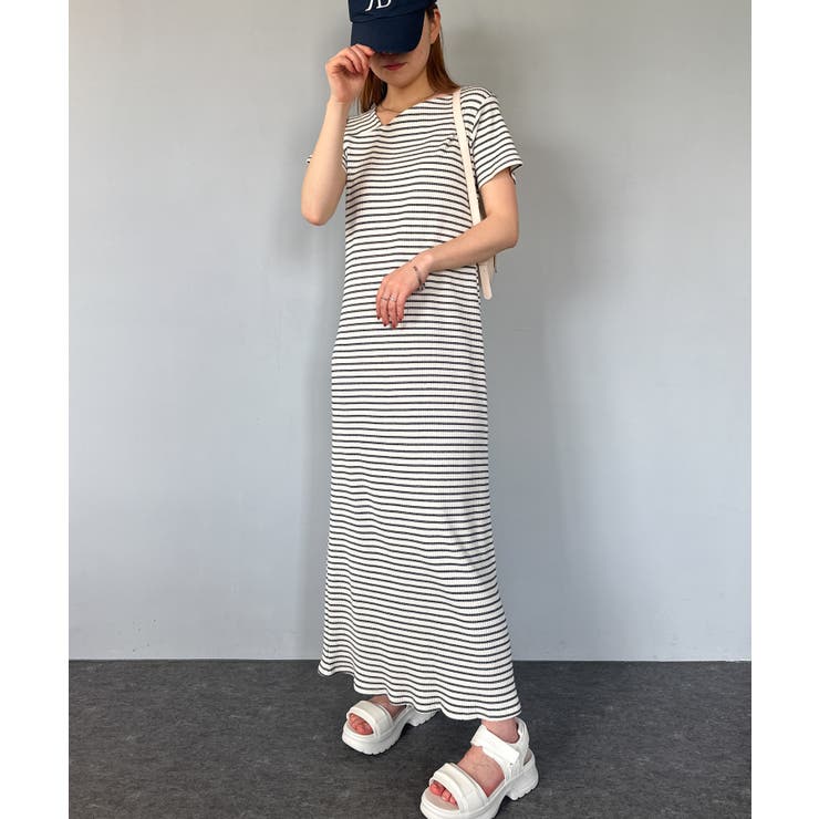 アシメネックハーフスリーブリブワンピ | RANAN | 詳細画像34 