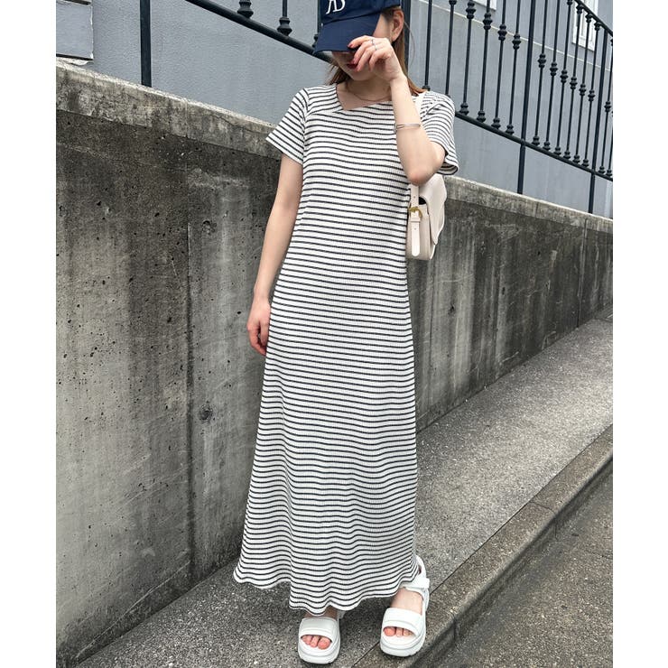 アシメネックハーフスリーブリブワンピ | RANAN | 詳細画像35 