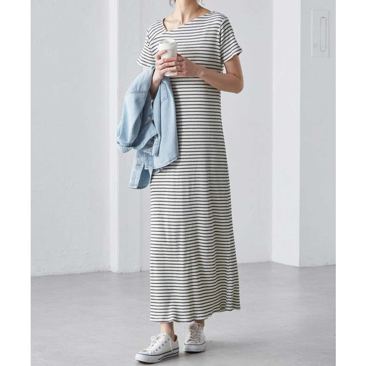 アシメネックハーフスリーブリブワンピ | RANAN | 詳細画像36 