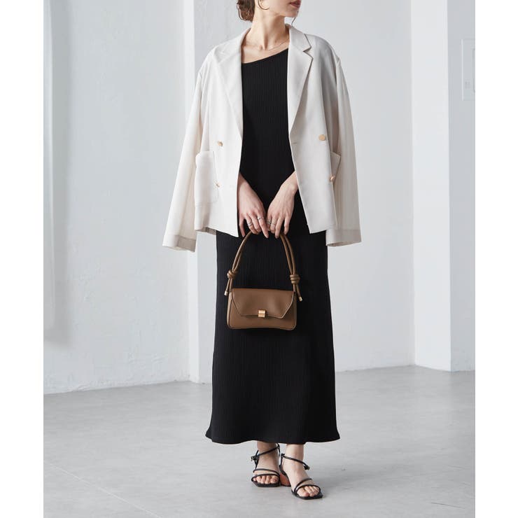 アシメネックハーフスリーブリブワンピ | RANAN | 詳細画像8 