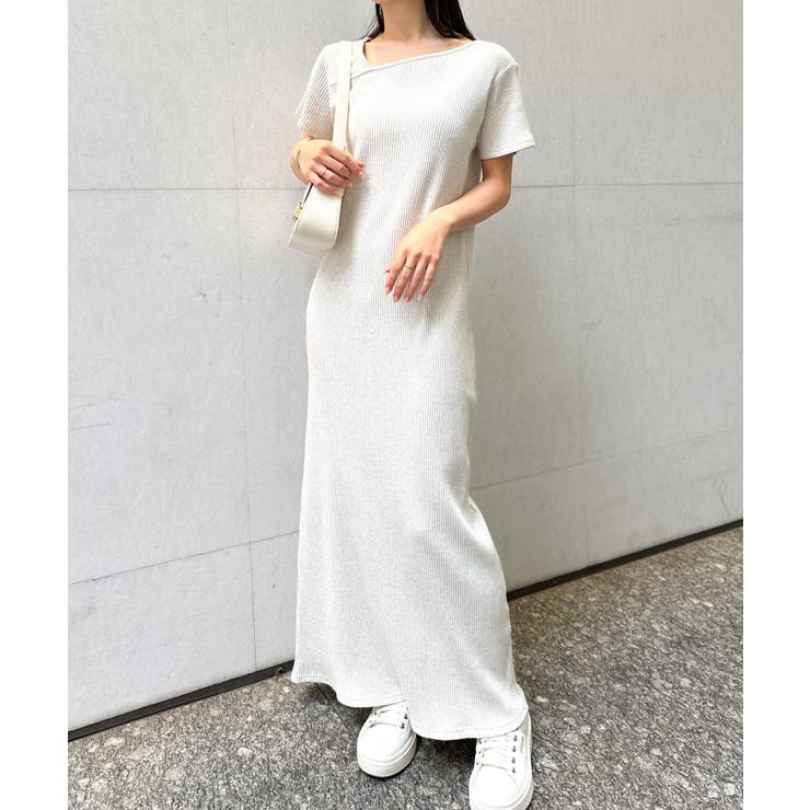 オートミール | アシメネックハーフスリーブリブワンピ | RANAN