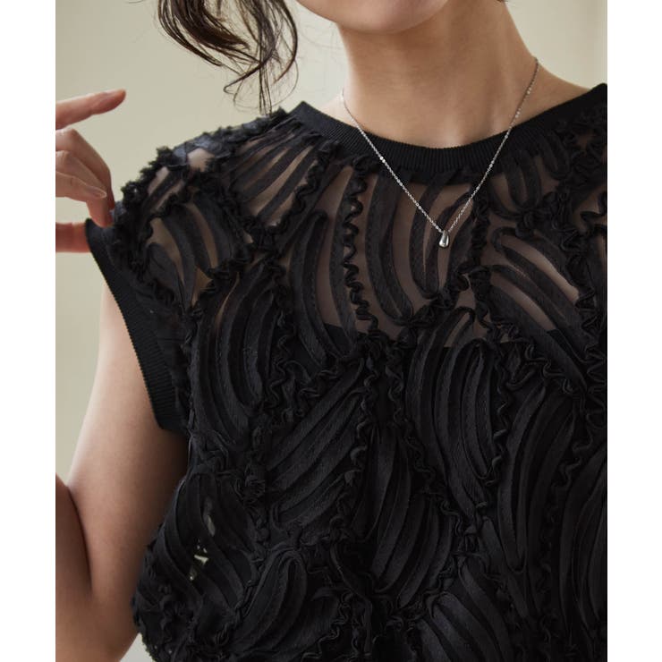 シアー刺しゅうベスト | RANAN | 詳細画像2 