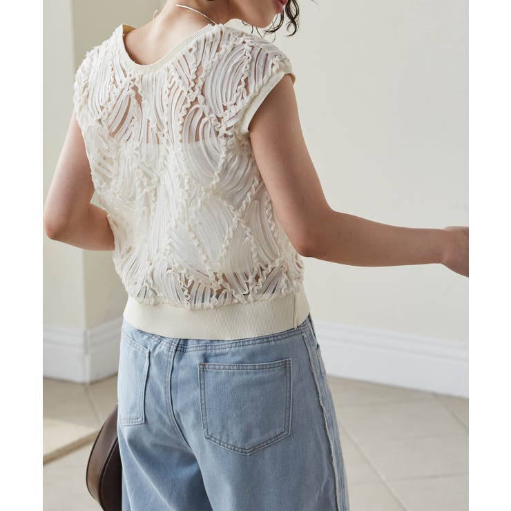 シアー刺しゅうベスト | RANAN | 詳細画像20 