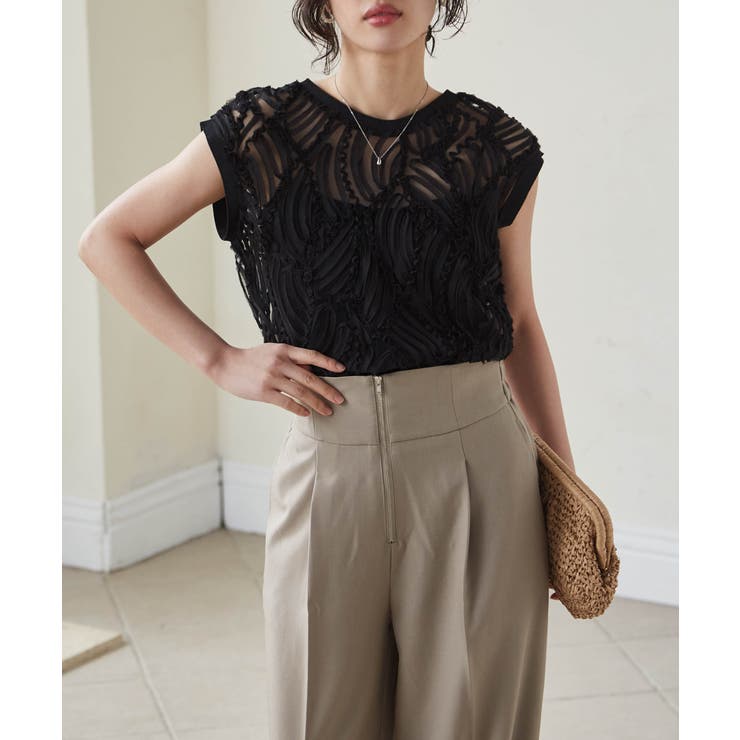 シアー刺しゅうベスト | RANAN | 詳細画像3 