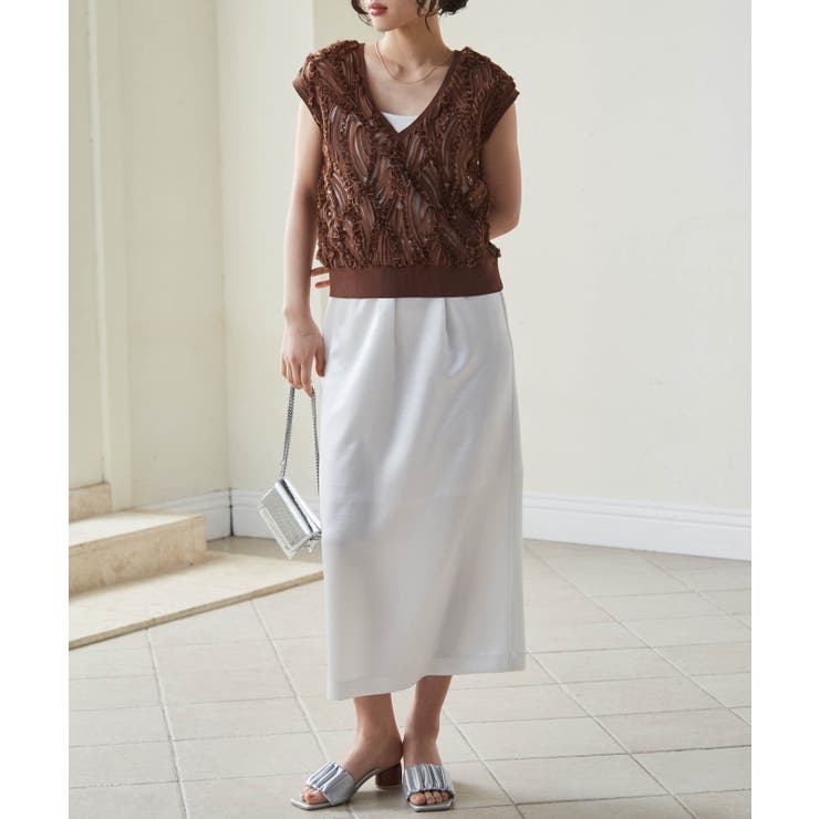 シアー刺しゅうベスト | RANAN | 詳細画像8 