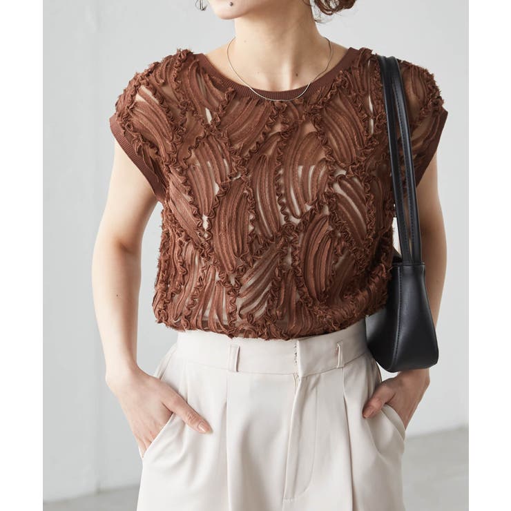 シアー刺しゅうベスト | RANAN | 詳細画像9 