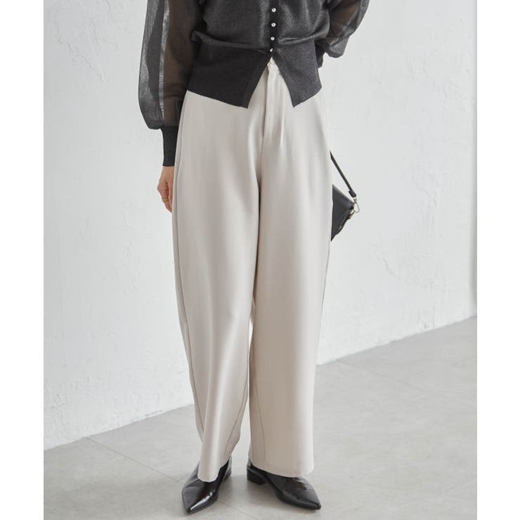 麻調素材カーブスラックス | RANAN | 詳細画像14 