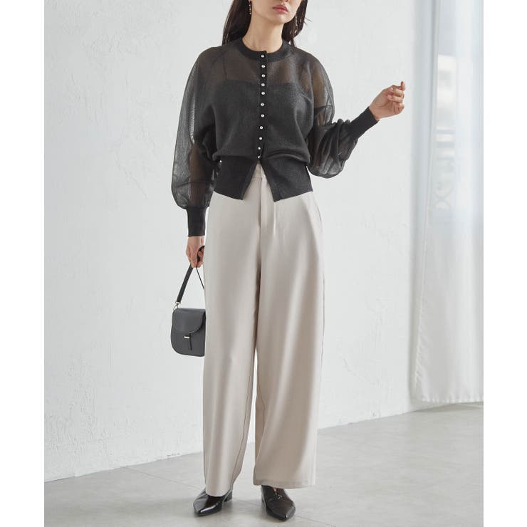 麻調素材カーブスラックス | RANAN | 詳細画像16 