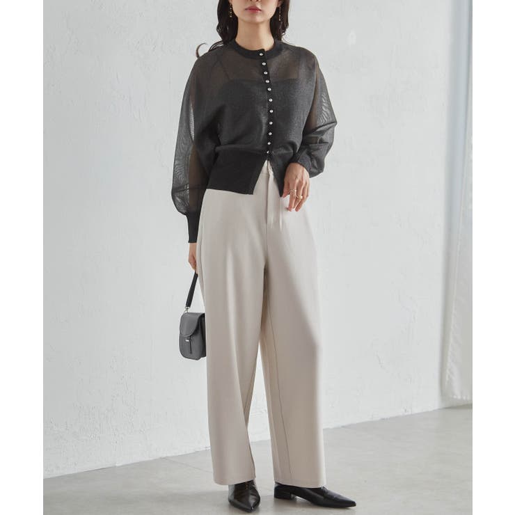 麻調素材カーブスラックス | RANAN | 詳細画像17 