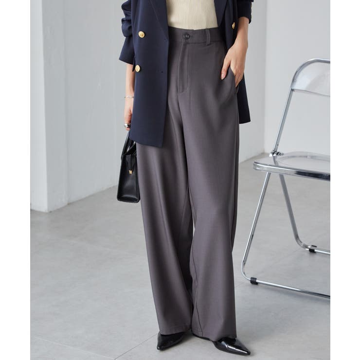 麻調素材カーブスラックス | RANAN | 詳細画像19 