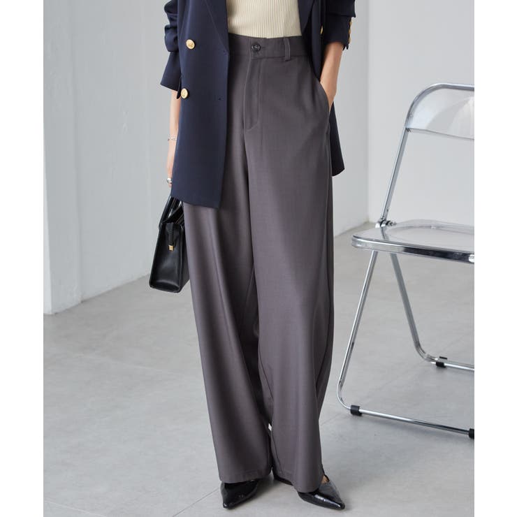 麻調素材カーブスラックス | RANAN | 詳細画像20 