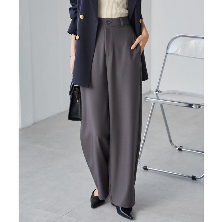 麻調素材カーブスラックス | RANAN | 詳細画像21 