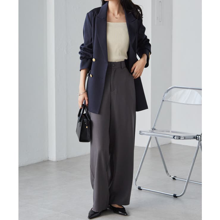 麻調素材カーブスラックス | RANAN | 詳細画像23 