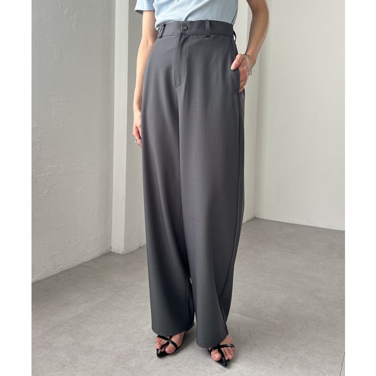 麻調素材カーブスラックス | RANAN | 詳細画像24 