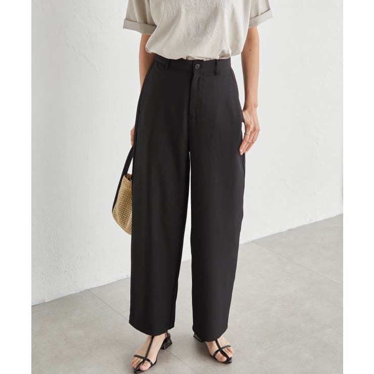 麻調素材カーブスラックス | RANAN | 詳細画像5 