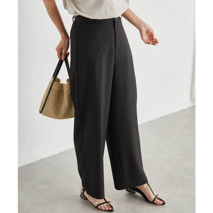 麻調素材カーブスラックス | RANAN | 詳細画像6 