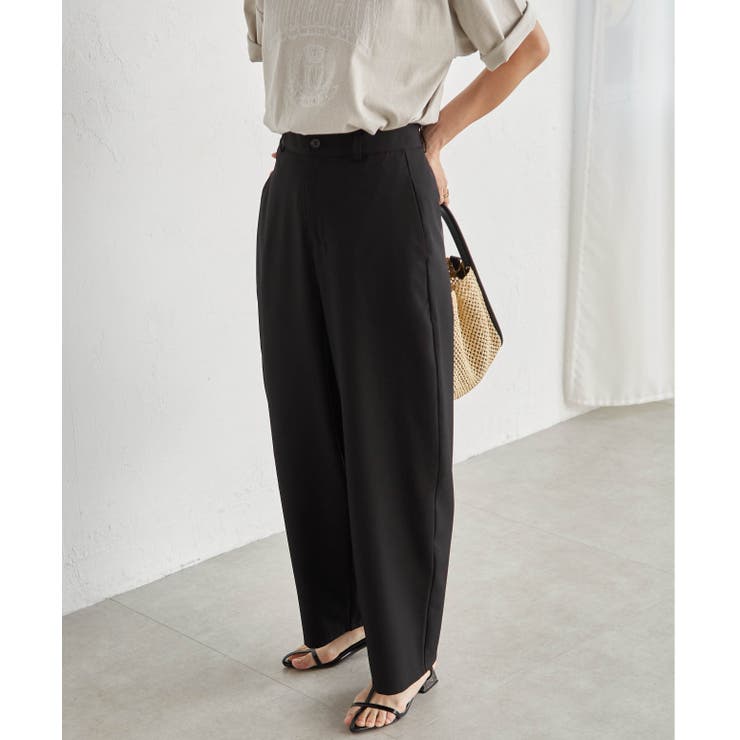 麻調素材カーブスラックス | RANAN | 詳細画像7 