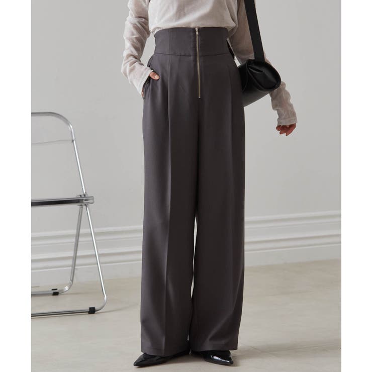 ハイウエストジップワイドパンツ | RANAN | 詳細画像1 