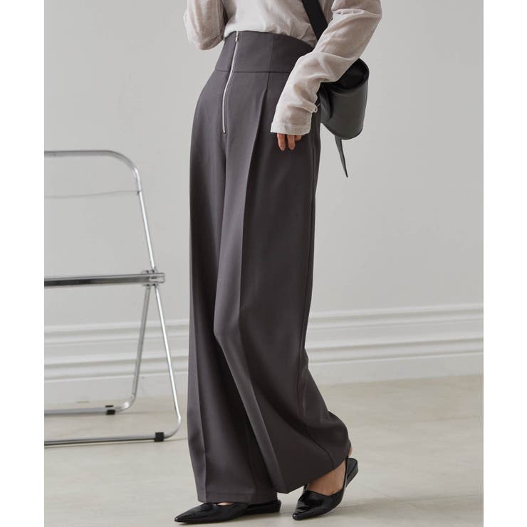 ハイウエストジップワイドパンツ | RANAN | 詳細画像3 