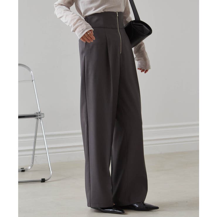 ハイウエストジップワイドパンツ | RANAN | 詳細画像4 