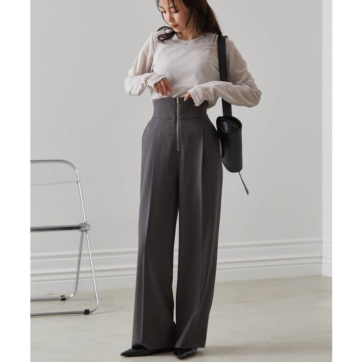 ハイウエストジップワイドパンツ | RANAN | 詳細画像6 