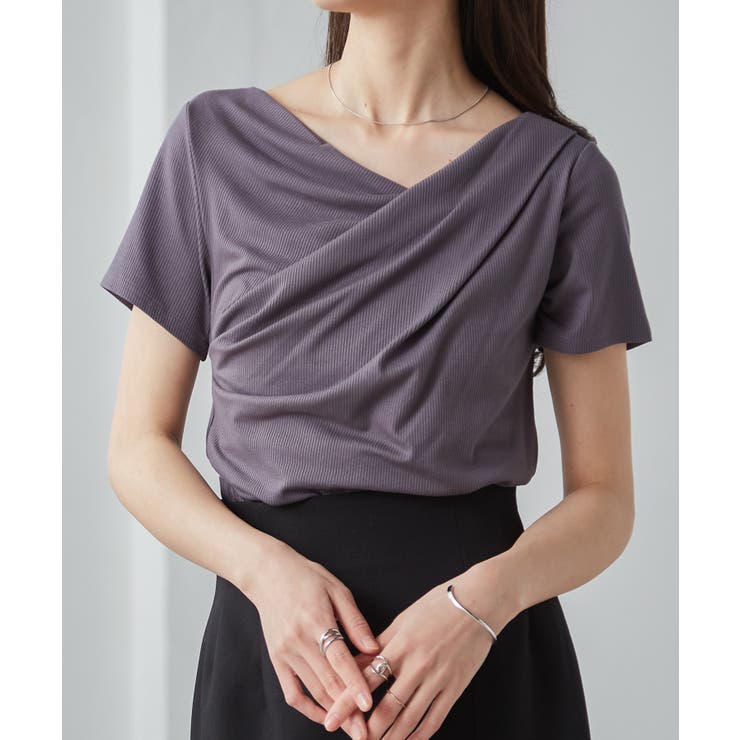 チャコール | ドレープリブＴシャツ | RANAN