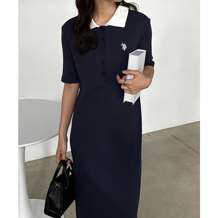 ＜Ｕ．Ｓ．Ｐ＞ポロ衿リブワンピース | RANAN | 詳細画像9 