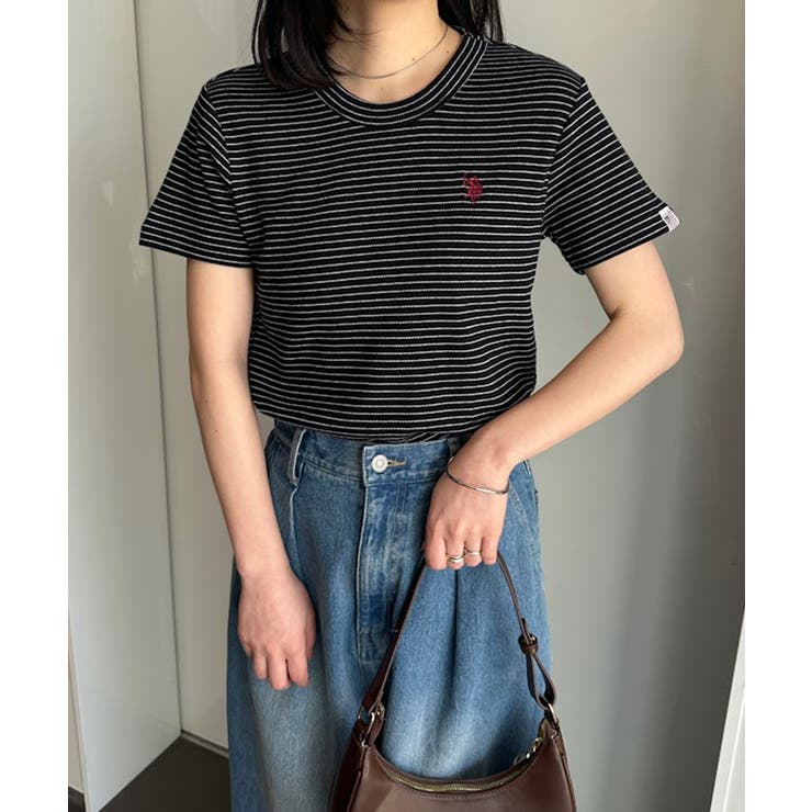 ブラック/ホワイト | ＜Ｕ．Ｓ．Ｐ＞スムースＴシャツ | RANAN