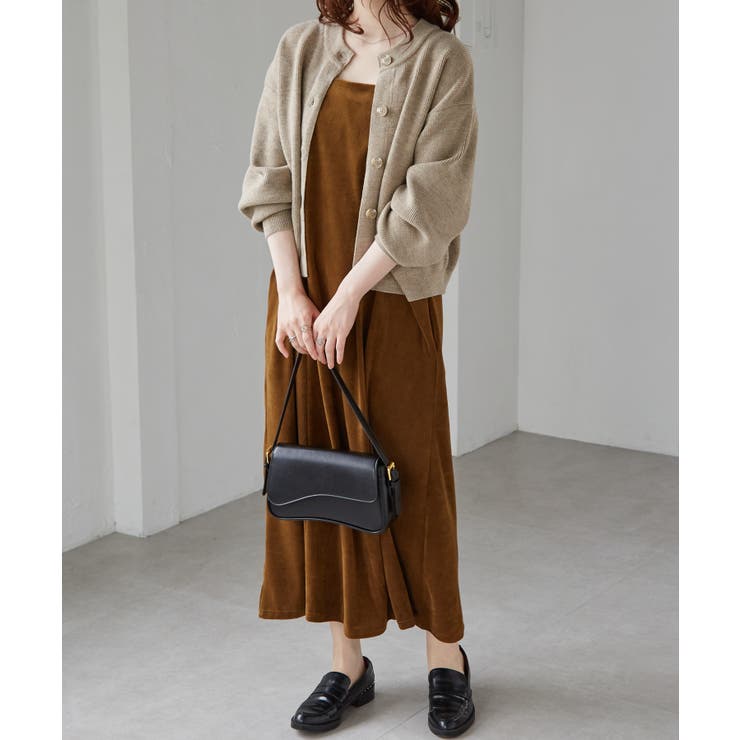 ベージュケイ | カットコールキャミ×ニットカーデセット | RANAN