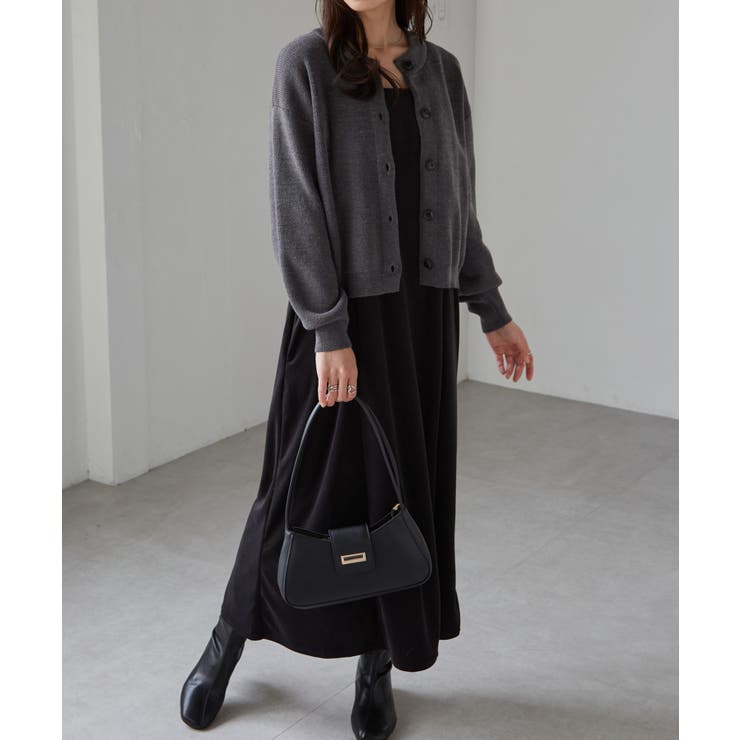 グレーケイ | カットコールキャミ×ニットカーデセット | RANAN