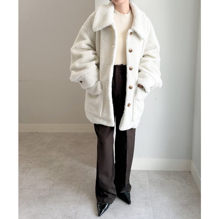 ステンカラーボアコート | RANAN | 詳細画像14 