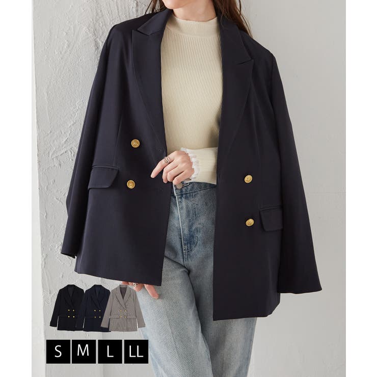 ゴールドボタンＷテーラードジャケット | RANAN | 詳細画像1 