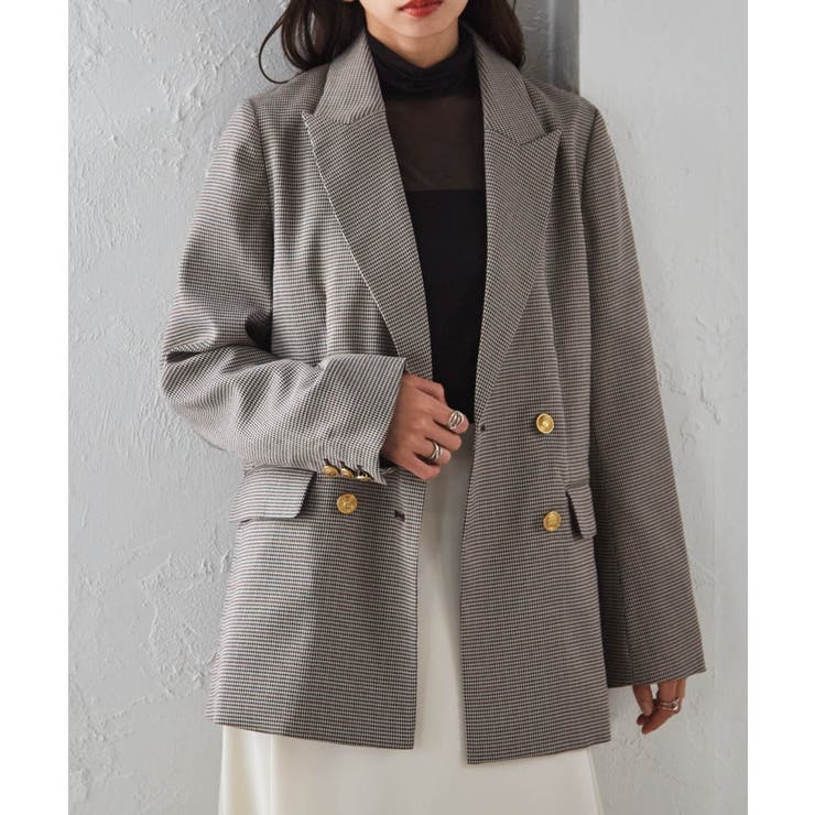 ゴールドボタンWテーラードジャケット[品番：RANW0000068]｜RANAN