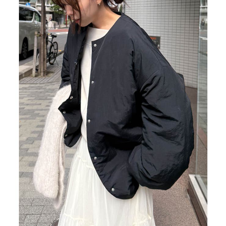 ノーカラーオーバーサイズ中わたブルゾン | RANAN | 詳細画像1 