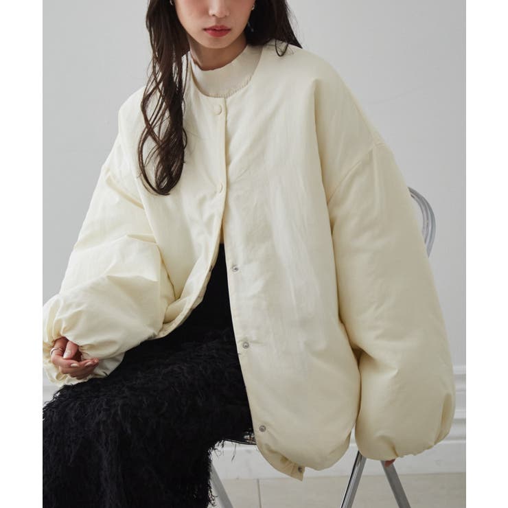 ノーカラーオーバーサイズ中わたブルゾン | RANAN | 詳細画像10 