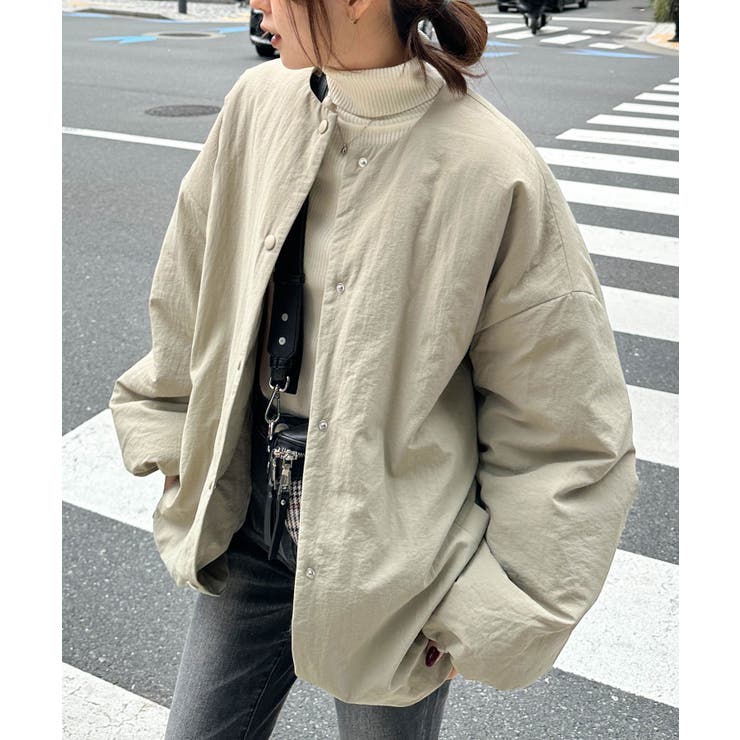 ノーカラーオーバーサイズ中わたブルゾン | RANAN | 詳細画像12 