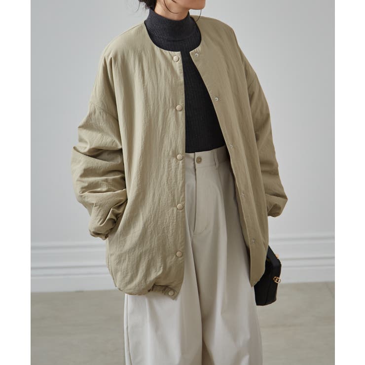 ノーカラーオーバーサイズ中わたブルゾン | RANAN | 詳細画像14 