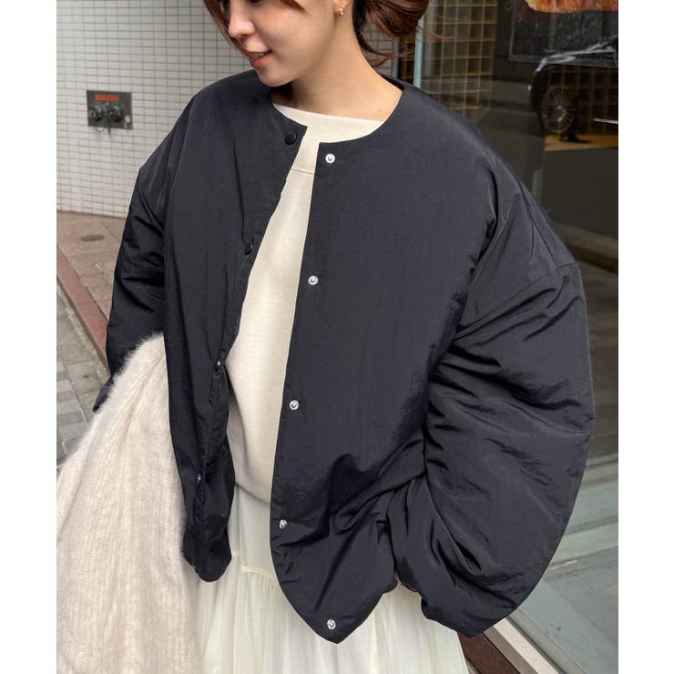 ノーカラーオーバーサイズ中わたブルゾン | RANAN | 詳細画像2 