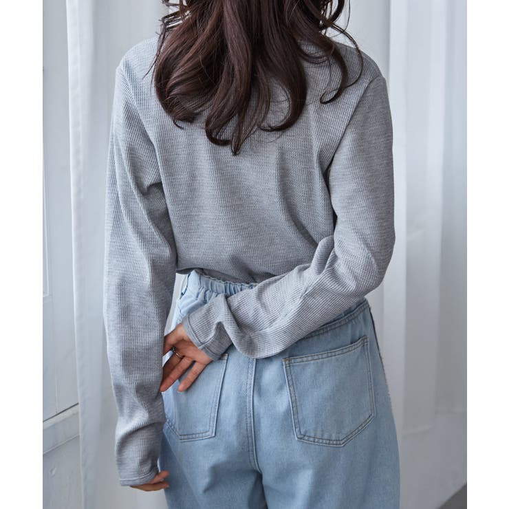 ヘンリーネックワッフルロンＴ | RANAN | 詳細画像14 