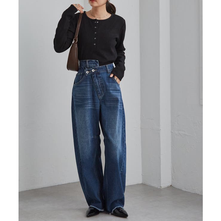 ヘンリーネックワッフルロンＴ | RANAN | 詳細画像5 