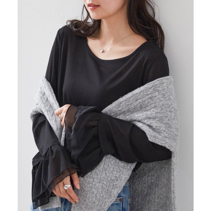 フレアーチュール袖スラブシアーＴ | RANAN | 詳細画像10 