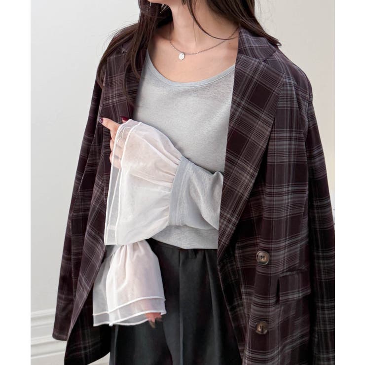 フレアーチュール袖スラブシアーＴ | RANAN | 詳細画像16 