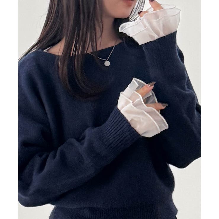 フレアーチュール袖スラブシアーＴ | RANAN | 詳細画像2 