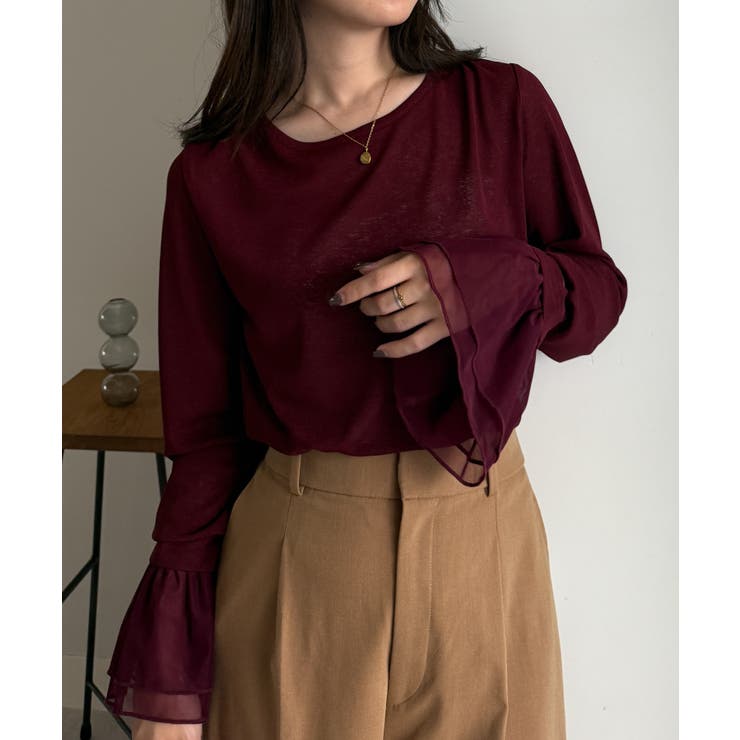 フレアーチュール袖スラブシアーＴ | RANAN | 詳細画像24 