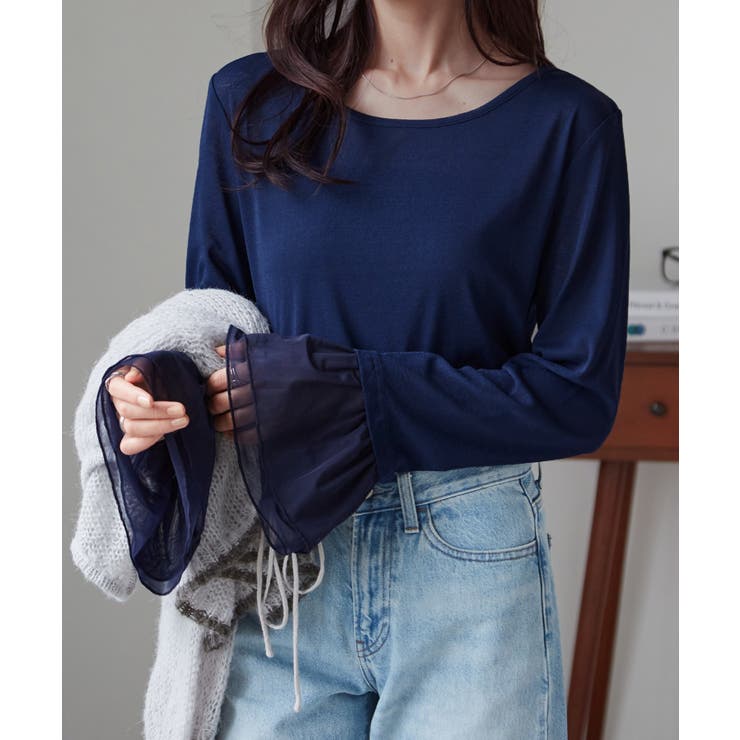 フレアーチュール袖スラブシアーＴ | RANAN | 詳細画像31 